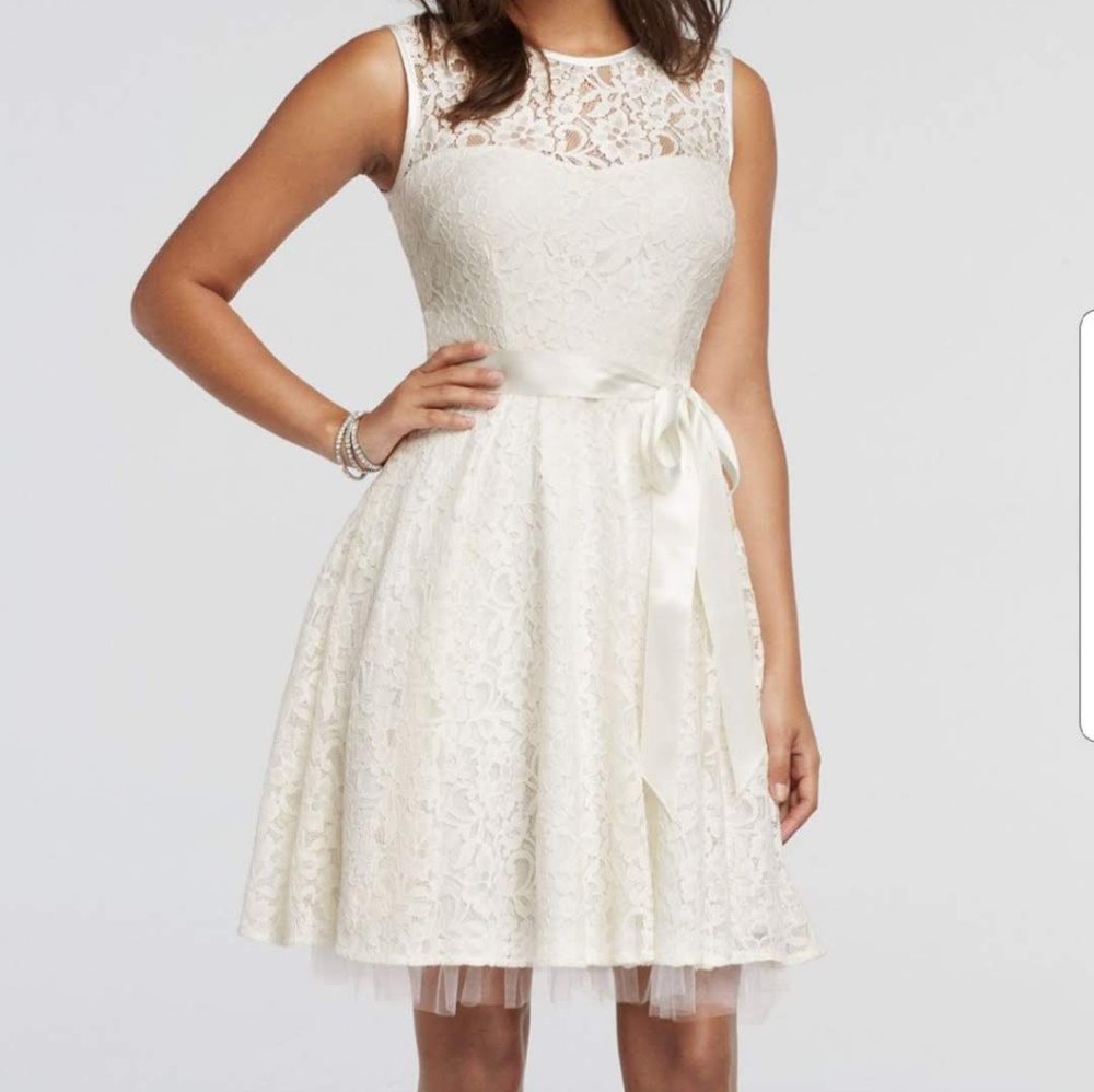 NWT Davids bridal lace fit and flare dress